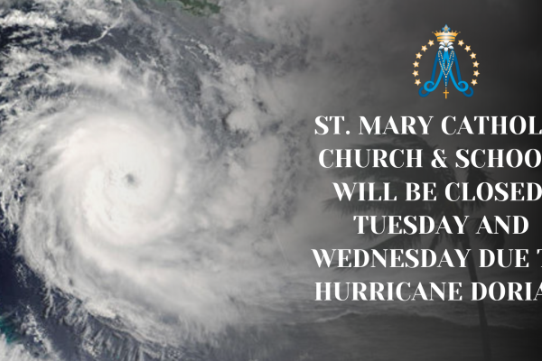 Church closed due to Hurricane Dorian