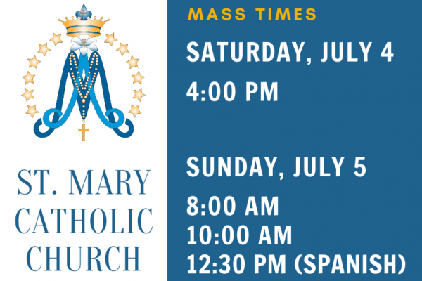 Updated Vigil Mass Times