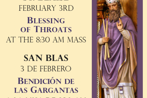 St. Blaise – Blessing of Throats
