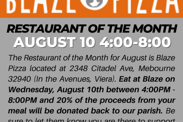 Restaurant of the Month –  August