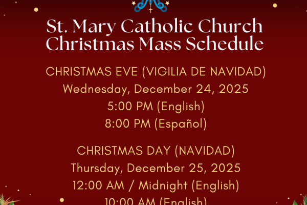 Christmas Mass Schedule 2025